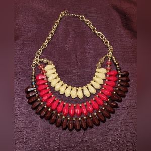 Three-tier tribal style necklace